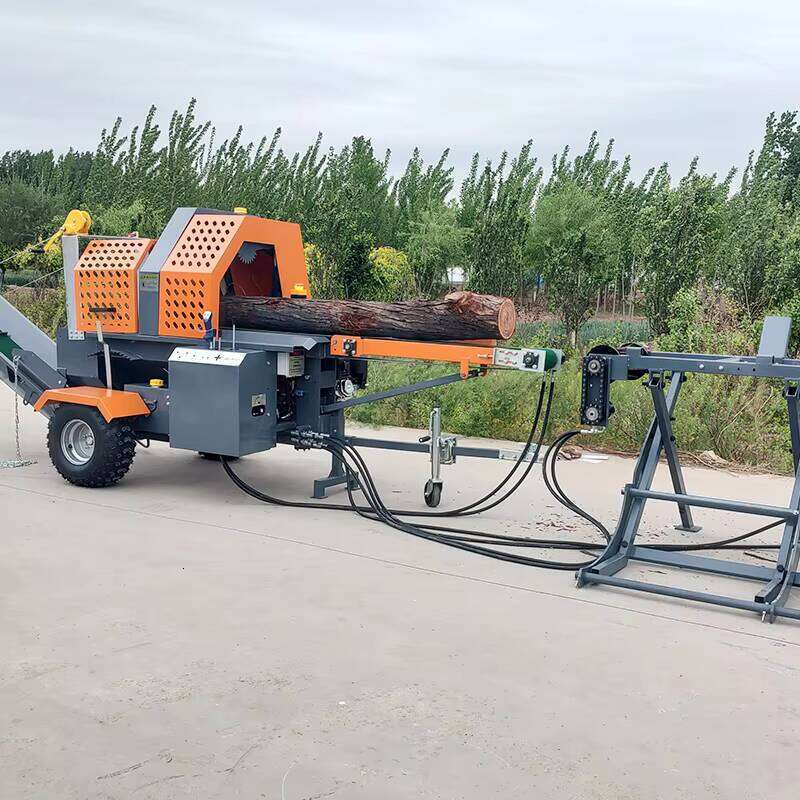 Gas-Powered Vertical Log Splitter 25-Ton Force for Commercial Use