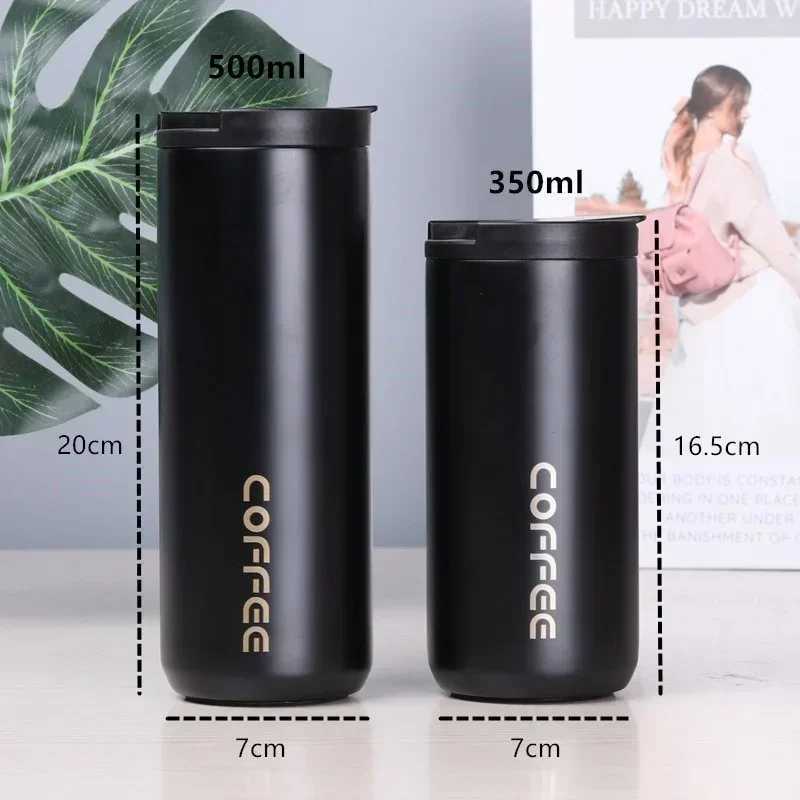 1Pc 350ml/500ml Double Stainless Steel 304 Coffee Mug Leak-Proof Thermos Travel Thermal Cup Thermosmug Water Bottle for Gifts L251121F9N1 W260226
