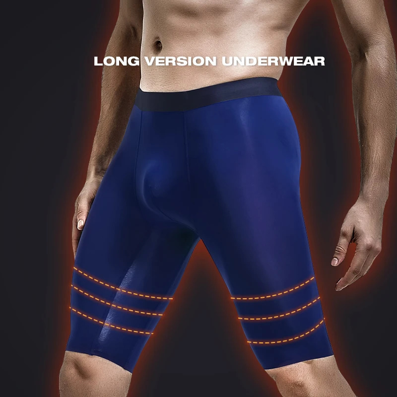 5 packs of mens sports underwear summer silk quick drying pants antiwear legs and loose boxing shorts 250417