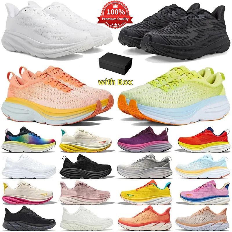 Clifton 9 Bondi 8 Running Shoes For Men Women Designer Shoe Kawana Harbor Triple Black White Breathable Womens Sports Sneakers Mens Outdoor Recreation Trainers
