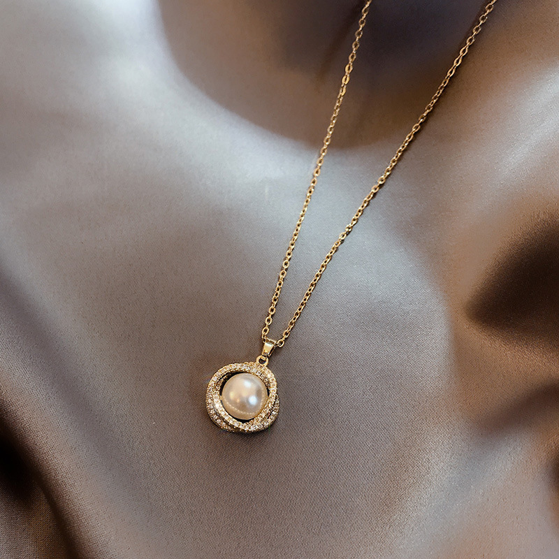 Pearl pendant ins collarbone chain moissanite chain designer necklace designer necklace for woman jewelry diamond chain luxury jewelry women mens neck - view 4