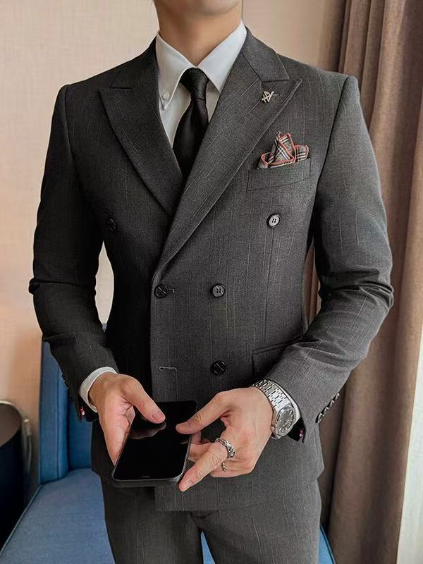 T2419 Premium Western-Style Suit Set for Men, Business Groom and Best Men