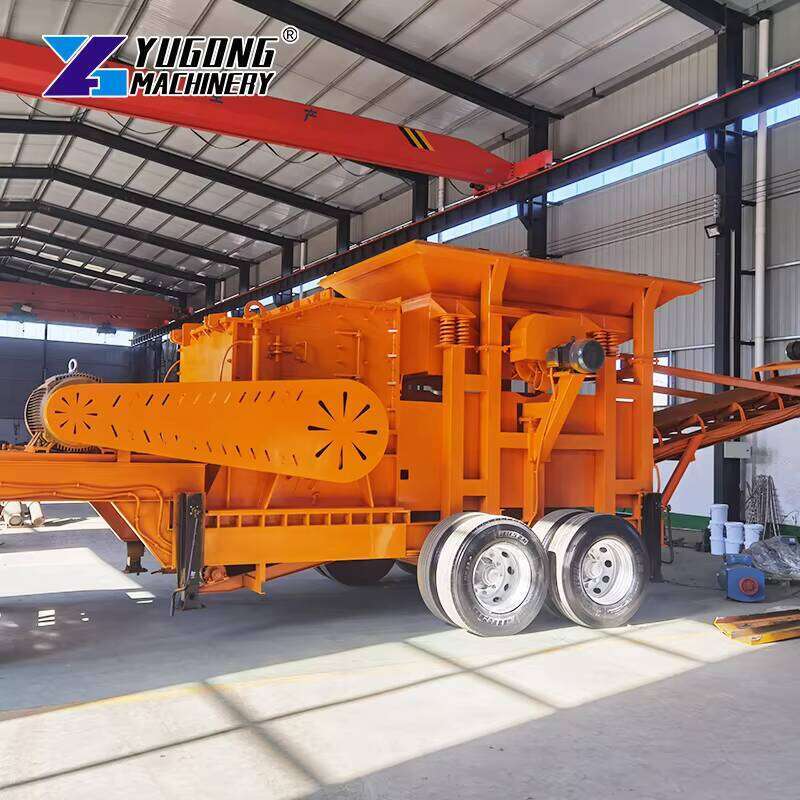 Stone Rock Mobile Diesel Machine Mini Jaw Crusher With Vibrating Feeder