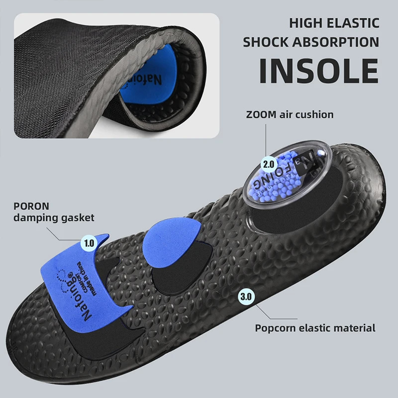 ZOOM Boost Sport Insoles High Elastic Shock Absorbing Arch Support Flatfoot Orthopedic For Feet Ease Pressure 251121