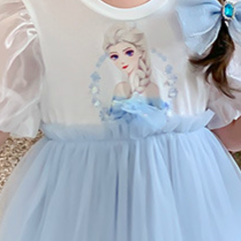 DISNEY kids designer clothes baby designer clothes Frozen Elsa princess Baby summer dress girl summer outfit children dress.