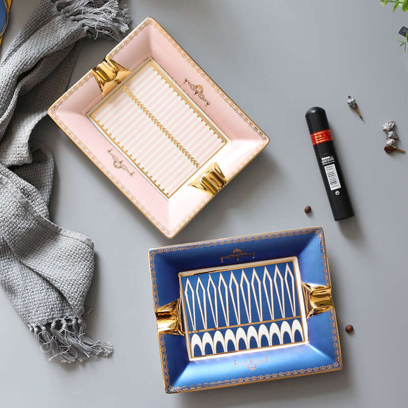 Ins Nordic Ceramic Creative Home Living Room European Style Personality Trendy Office Large Ashtray High-Quality