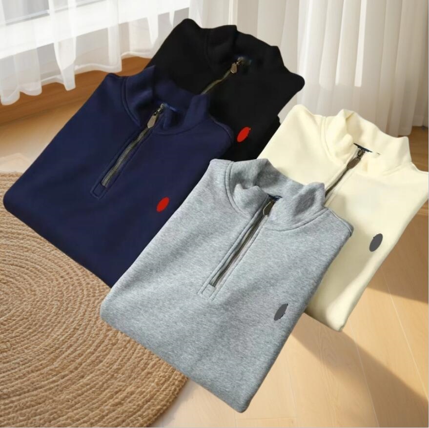 sweater men quarter zip designer knit sweaters mens pullover uomo half zipper luxury small horser jumper autumn wool women hoodie chandail cardigan pull dh02