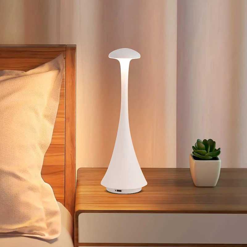 Rechargeable Portable LED Desk Lamp Bedroom Atmosphere Desk Lamp With Touch Function Mushroom Head Desks Lamp C251121