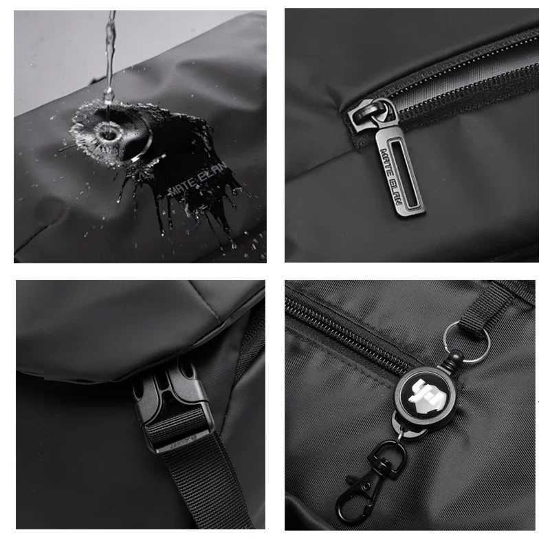 Fashion Messenger Bag For Men Waterproof Mti-functi Crossbody Bag Anti-theft Traveling Business Sling Bag Black Y251121