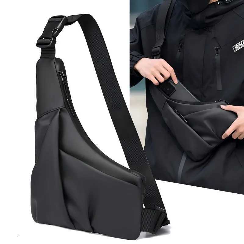 Fashion 1pc Anti-Theft Triangle cross Bag with Adjustable Strap - Casual Ch Bag for MenIdeal for Outdoor ActivitiesCmutingTravel Y251121