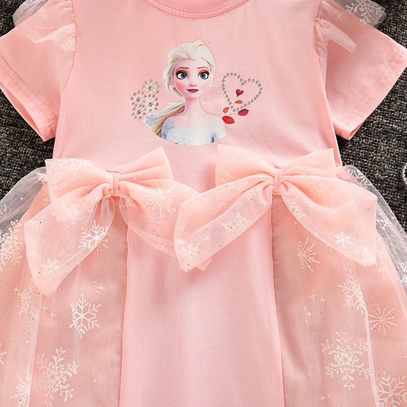DISNEY Girls designer clothes baby clothes kids dress designer Frozen Elsa princess dress summer girls Elsa outfit puffy tulle Elsa dress.