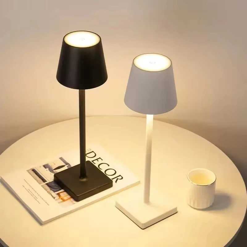 Rechargeable LED Table Lamp Touch Switch 3 Levels Dimmable Desk Lights Bar Club Dinner Creative Decorative Ambient Lighting C251121