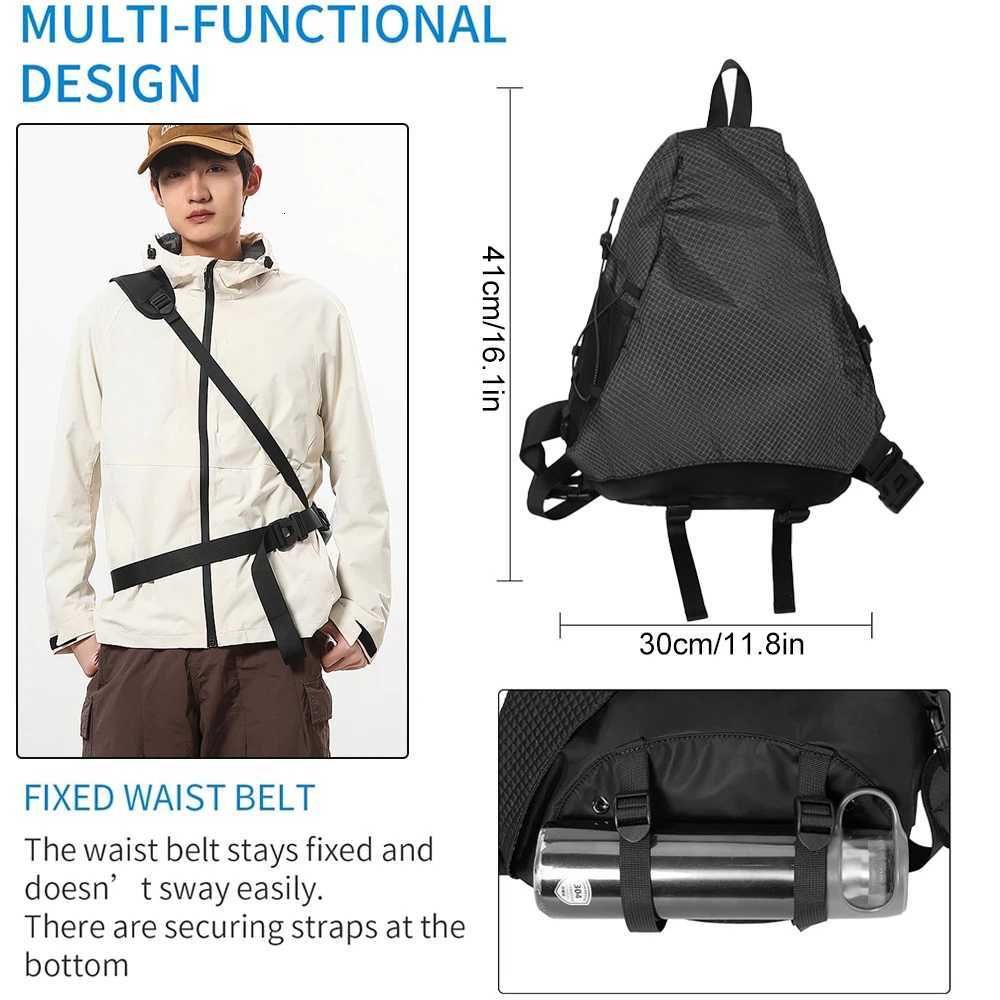 Fashion Water-Resistant Crossbody Sling Bag for MenWenLightweight Ch Backpack with Mtiple Cpartments for HikingCyclingGym Y251121
