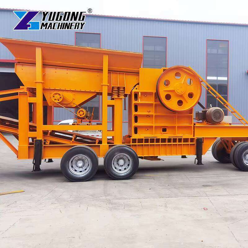 Stone Rock Mobile Diesel Machine Mini Jaw Crusher With Vibrating Feeder