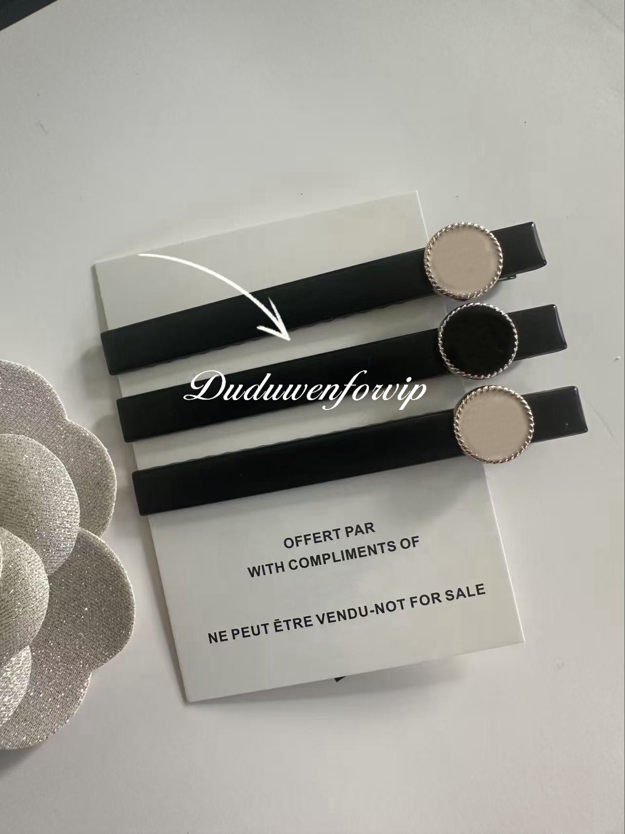 8X1.5CM Fashion Metal Hair Clips Cute dot inside.CC stamped Hairpin including paper cards