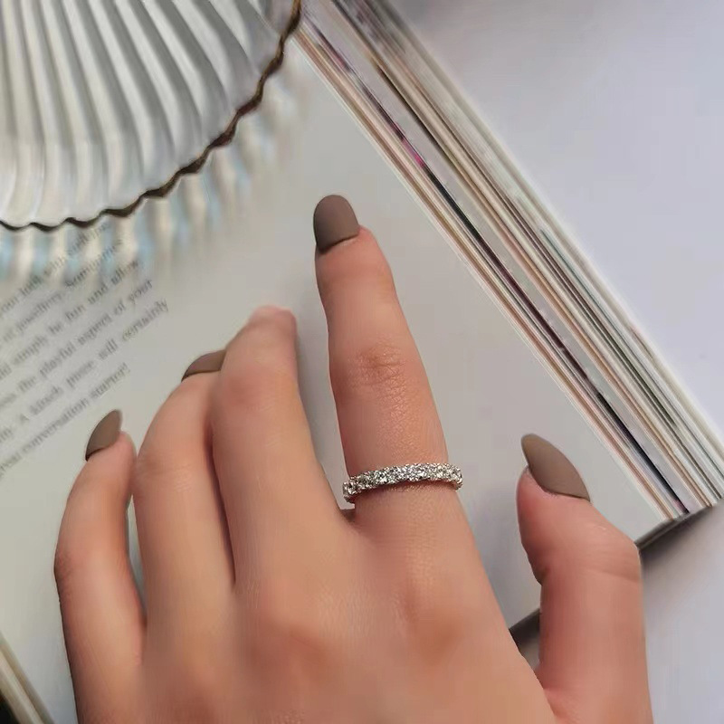 Choucong Ins Top Sell Sweet Cute Wedding Rings Simple Fashion Jewelry 925 Sterling Silver Fill Round Cut 5A Zircon CZ Diamond Elegant Women Bride Rng 