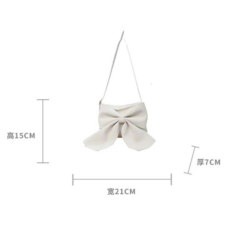 Fi Large Capacity Bow Knot Shoder Bag Cute Kaii Bow Decor Square Bag Lightweight Casual Handbag Y251121
