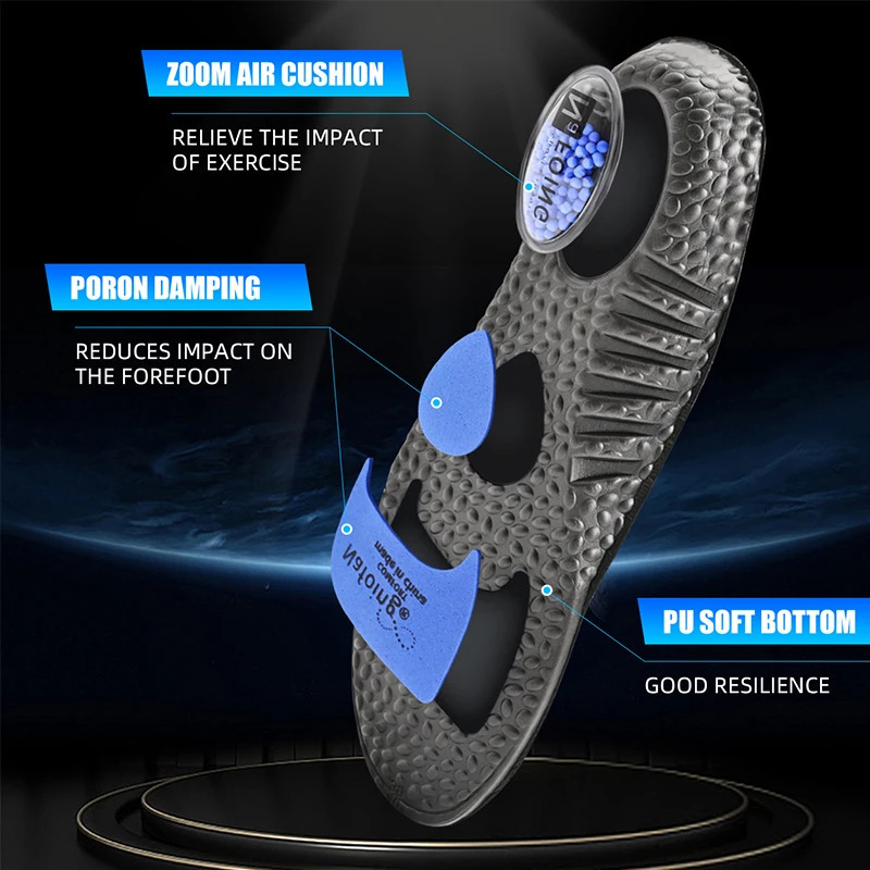 ZOOM Boost Sport Insoles High Elastic Shock Absorbing Arch Support Flatfoot Orthopedic For Feet Ease Pressure 251121