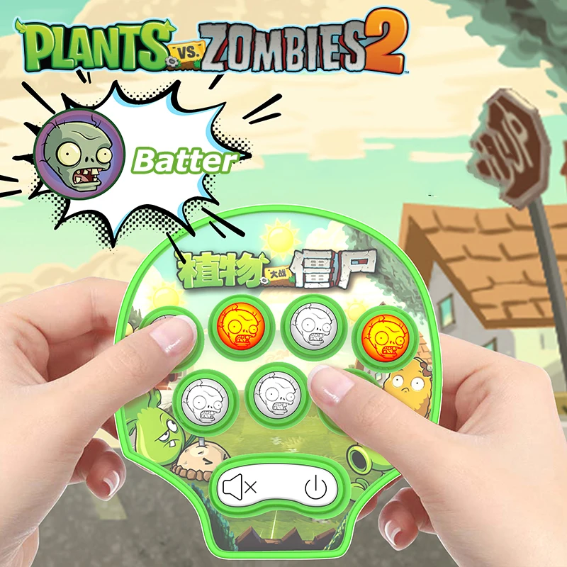 Plants vs Zombies 2 Mini Handheld Electronic Game Console Whack-a-mole Machine Decompression Toys Keychain Pendant Kid Toys
