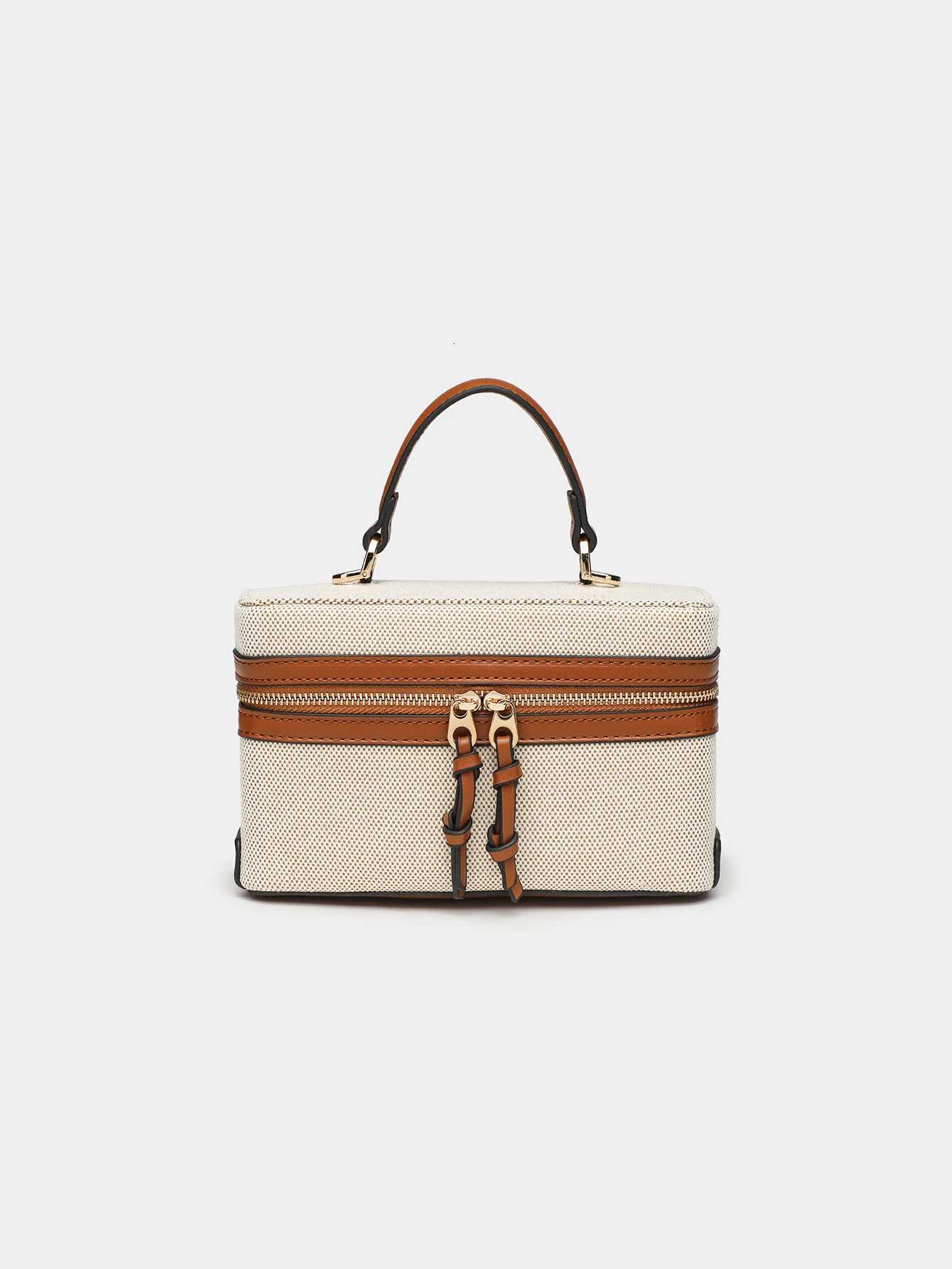 Fiable versatile box bag brown e shoder trendy hand-held hard fiable small square bag Y251121