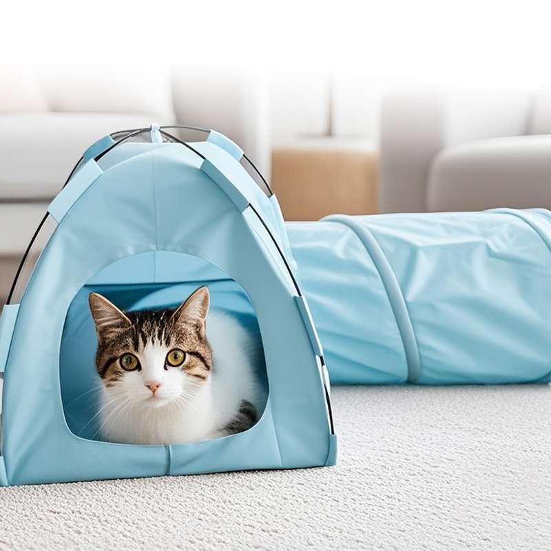 Portable All-Purpose Dog & Cat Enclosure with Interactive Tunnel for Outdoor Play