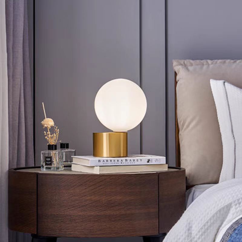 Contemporary Nordic Glass Ball Lamp - Sleek Bedside and Desktop Lighting Solution for Home Decor