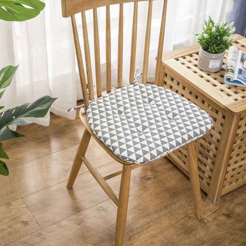 9 Patterns Chair Cushion Cotton Cloth Seat Pad Thickened Sponge Non-slip Printed Cartoon Home Decoration Northern Europe Cushion C251121