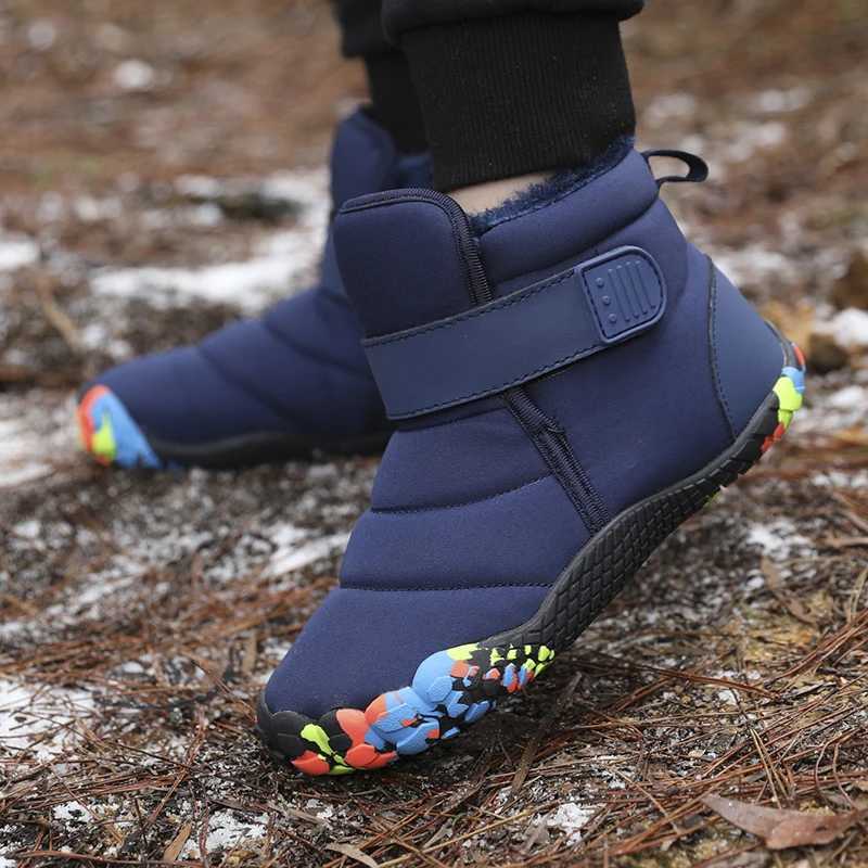 Kids Snow Boots Comfortable Childrens Boots Outdoor Waterproof Anti-slip Boys Warm Plush Boots Girls Soft Fur Winter Warm BootsW251121