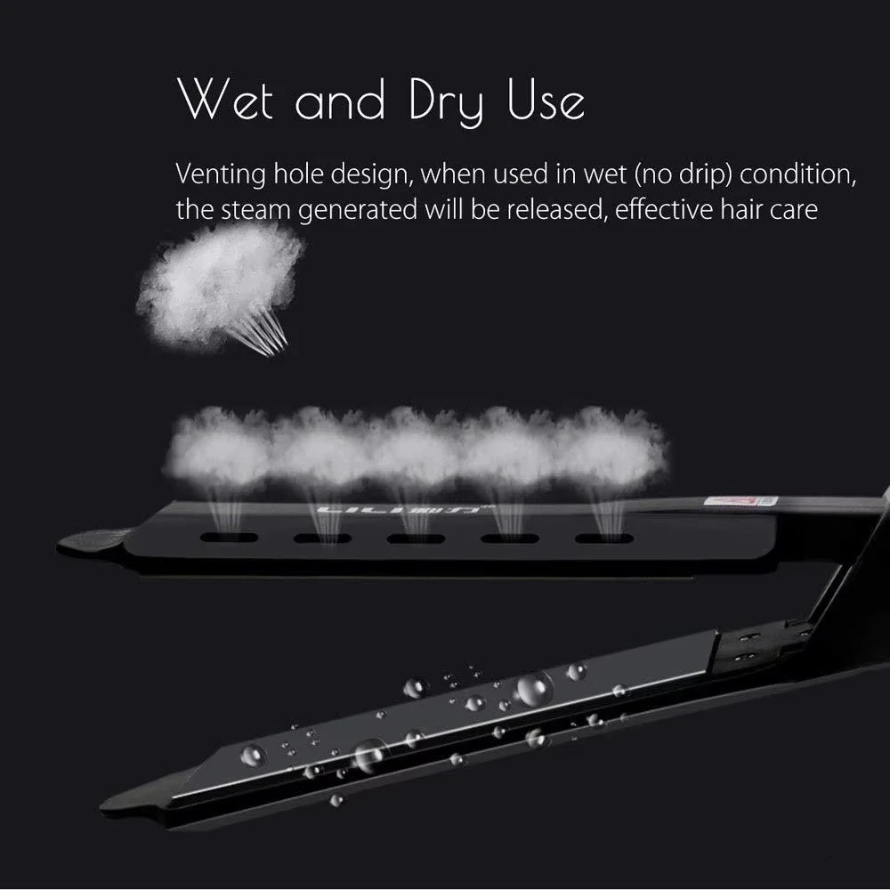 Dual Use Hair Straightener Curling Iron 4 Temperature Settings Portable Styling Tool for Straightening Curling Air Bangs 251113