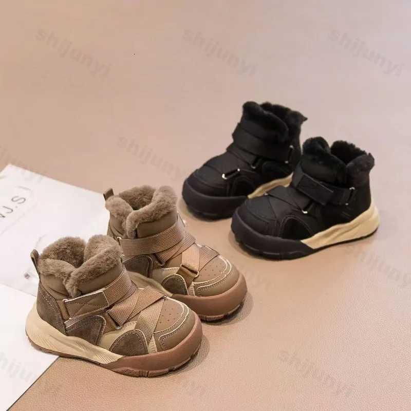 Childrens Ankle Boots Autumn/winter Fashion Outdoor Casual Short Boots Plush Warm Girl Boys Cold Proof Snow Boots Cotton ShoesW251121