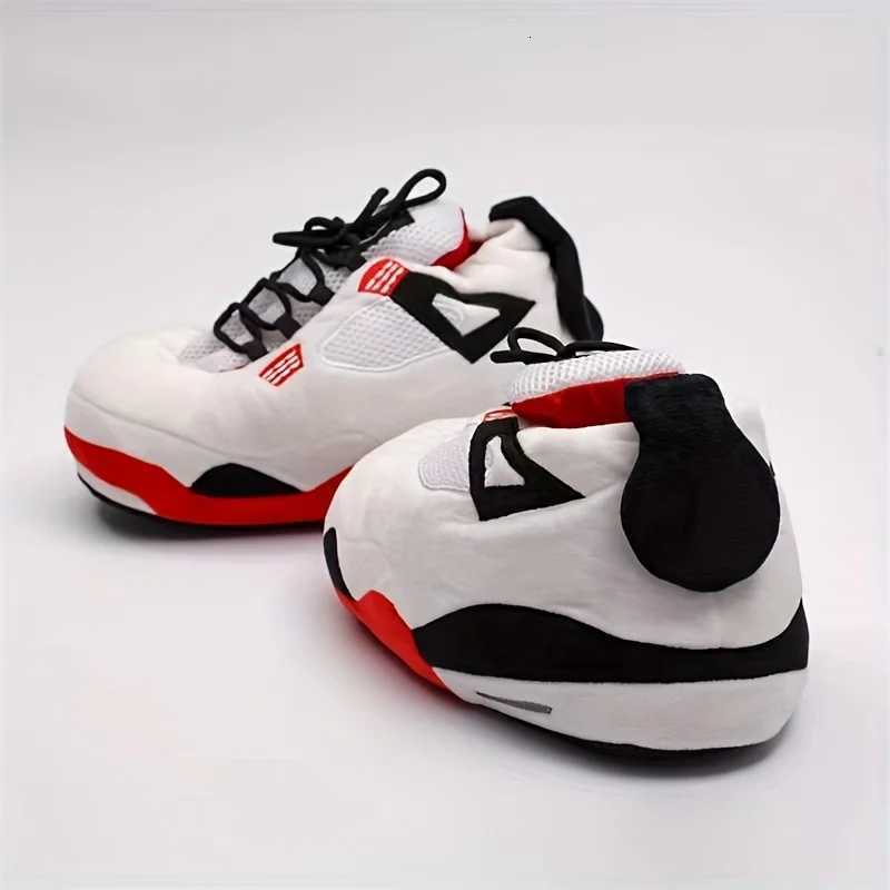 little kids age 1-4 basketball trainer slippers winter warm funny slides indoor slippersW251121