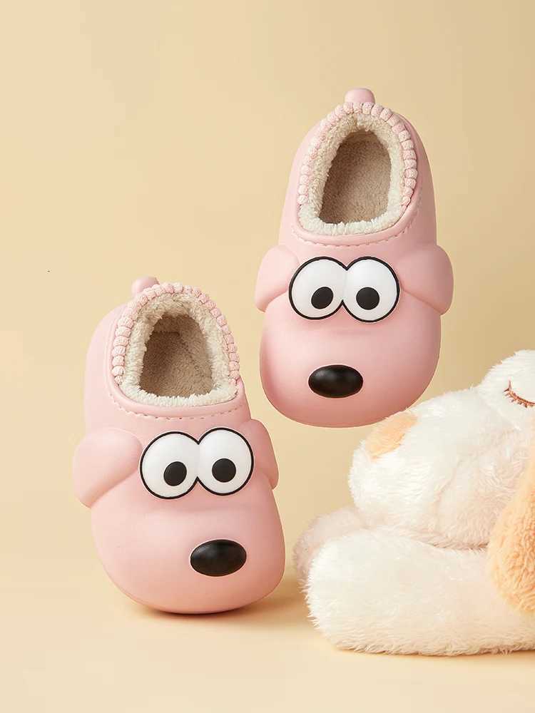 2023 Newest Winter Waterproof Soft Warm Shoes Fluffy EVA Cute House Slippers for Kids Home Indoor Outdoor Kids Shoes for GirlW251121