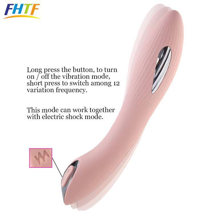 Rechargeable Sex Toy Women Wand Massager Electric Shock Vibrator