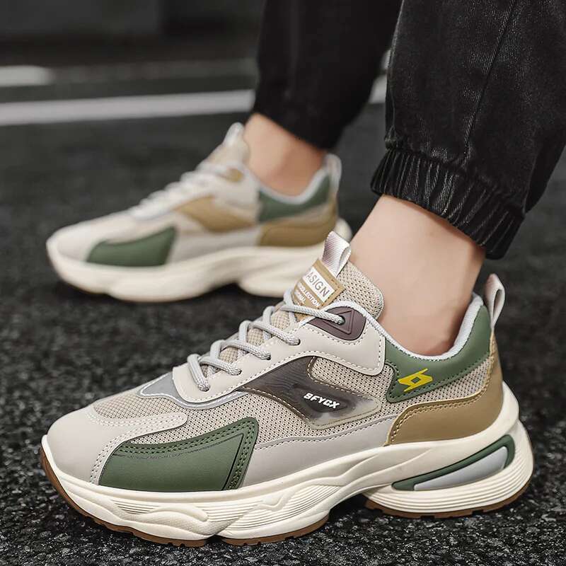 designer sneakers Autumn New Men Casual Fashion Non Slip Sneakers Thick Soled Wear-resistant Work Low-priced Hot Selg Walking Shoes
