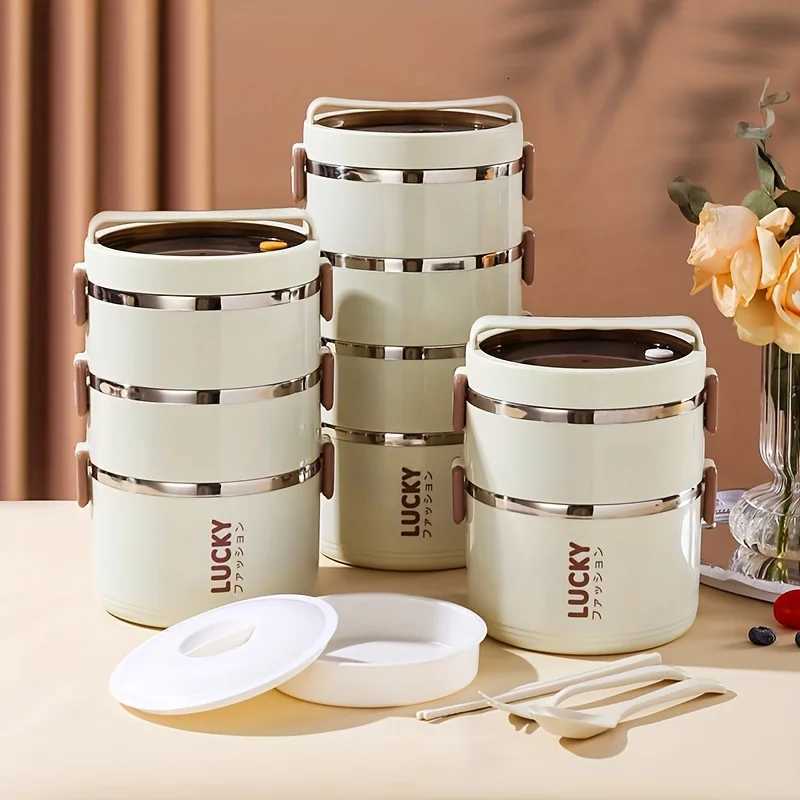 Portable Kitchen Supplies Stainless Steel Instant Noodle Bowl with Lid Cute Bento Lunch Box Kitchen Accessories SuppliesM251121