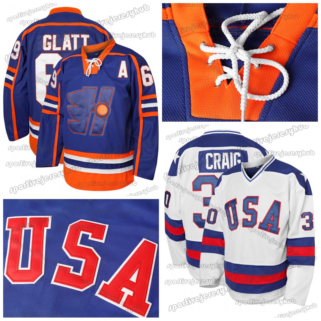 1980 USA Retro Movie Hockey Jeresy Mike Eruzione Graig Jack O'Callahan Hanson Doug Glatt Charlie Conway Sweater Relaxed Fit Double-Reinforced Sti