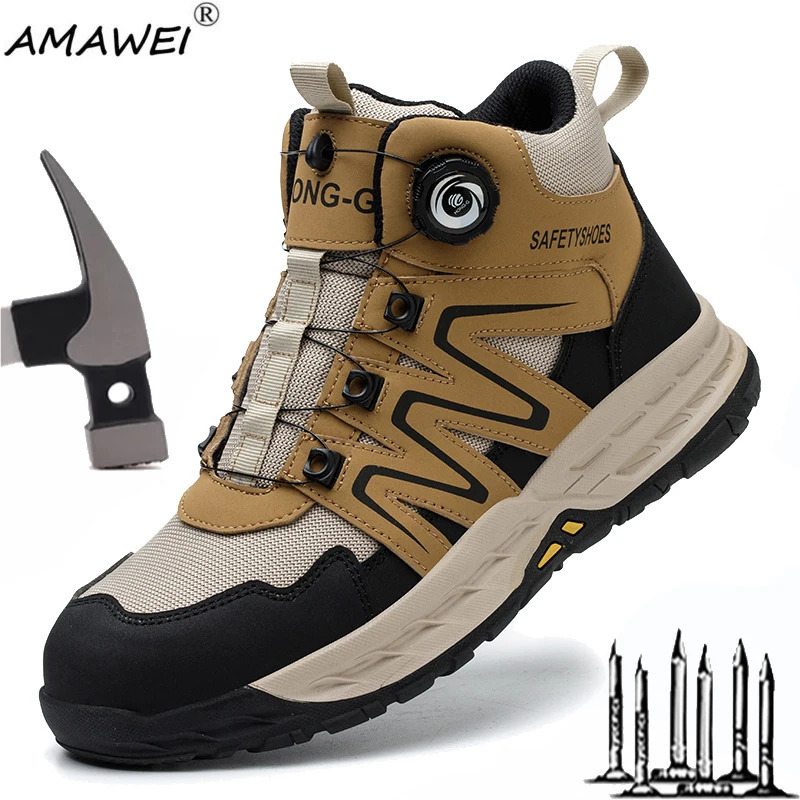 Safety Boots Men Work Indestructible Shoes Sneakers Steel Toe Protective Antismash Antipuncture Tactical 251121