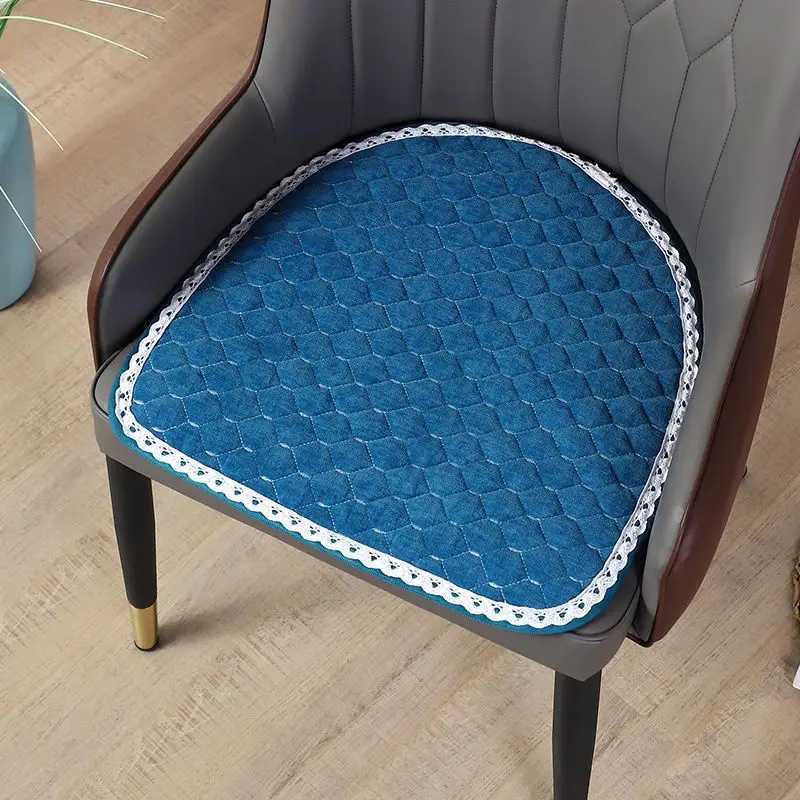 European Style Seat Cushion Business Negotiation Office Chair Makeup Nail Art Sofa Chair Mats Semi-circular Chair Pad Backrest C251121