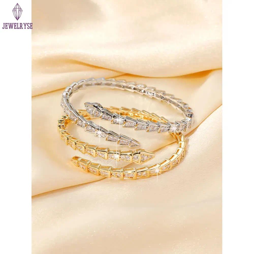 DH collections Women's Popular Round Diamond Full Zircon Bracelet, Ladies' Light Luxury Temperament Circular Bangle, Cross - border Best - s