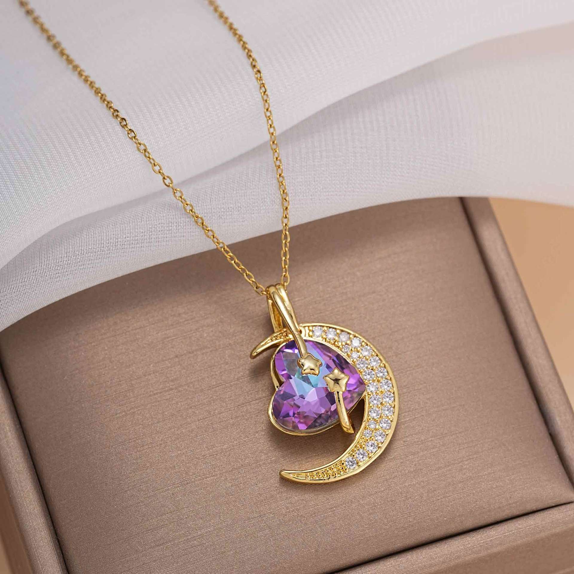 Love necklace for women versatile Bowknot ins clavicle chain moissanite chain designer necklace designer necklace woman diamond luxury jewelry women n - view 6