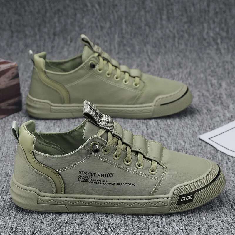 designer sneakers 2024 New Original Brand Green Casual forMen lce Silk Breathable Canvas Shoes Flat LaceUp Walking Shoe Lightweight Sneakers