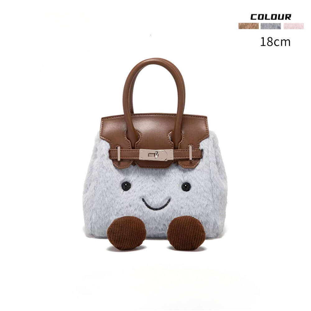 1121 Designer Cute Plush Storage Tote Cssbody Large Capacity Handbag Shoulder Dual Purpose For Women Smiling Face Christmas Gift Bag Best Seller