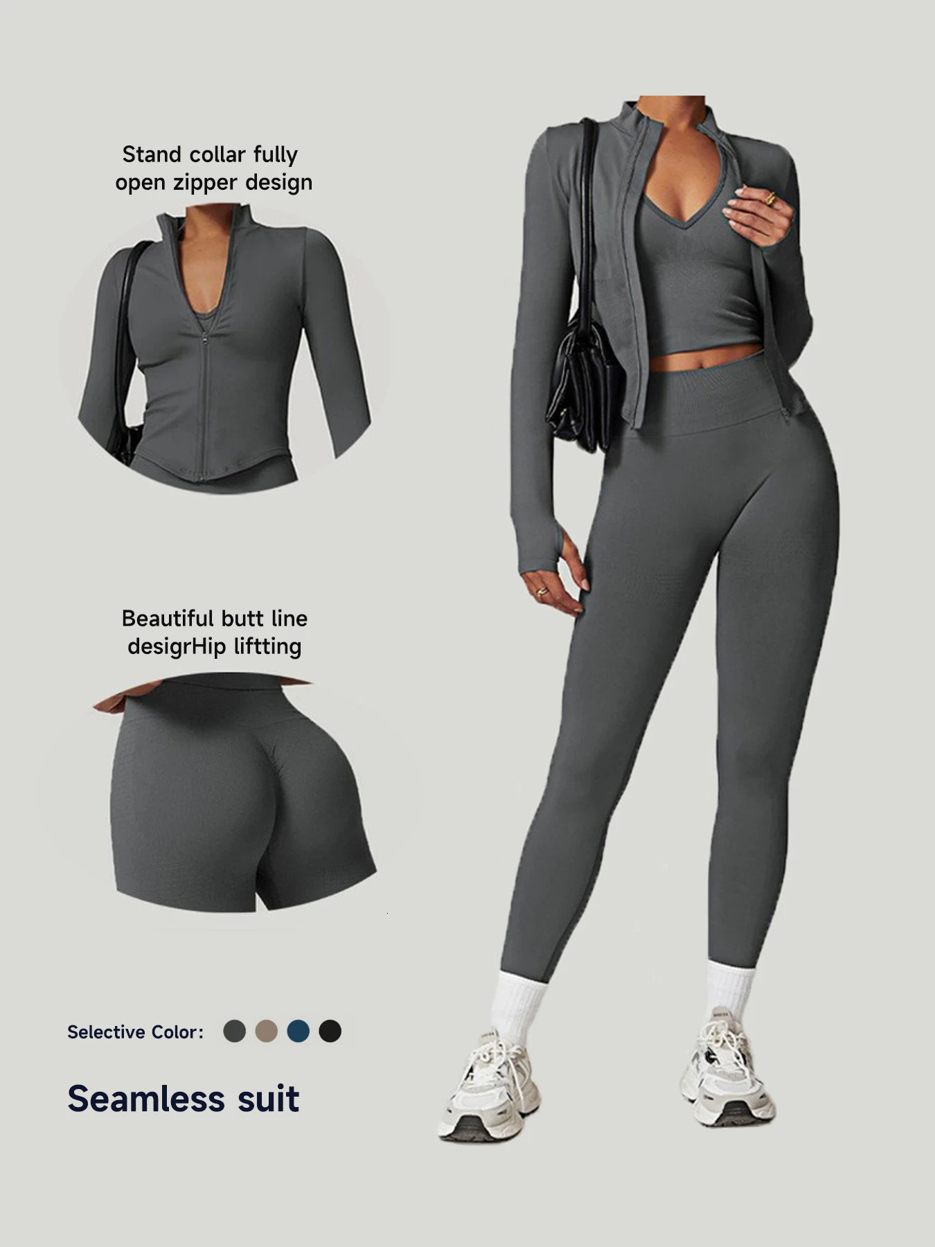 Zipper Stand Collor Jacket Women Crop Tops Yoga Solid Sports Top Long Sleeve Running Sexy Quick Dry Fitness Gym Sport Wear 251114
