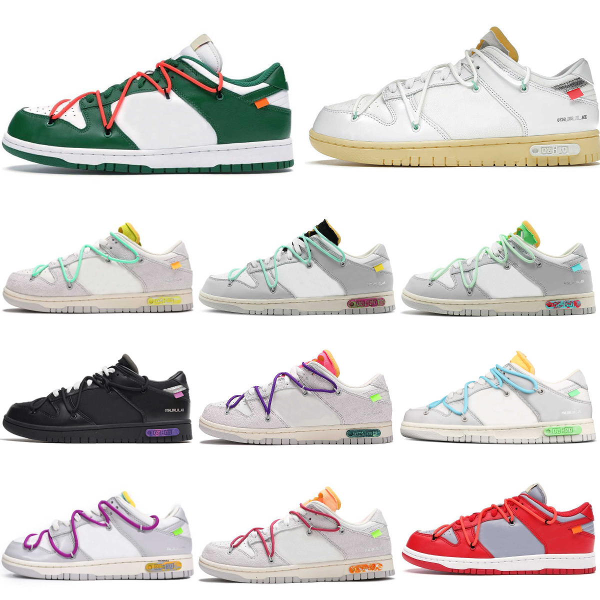 Trainers The Lot 01- 50 Vintage Sports Shoes Designer Mens Women 03 09 32 Luxury White Black Green Thick Rope Traisners Pure Grey Blue Mesh Outdoor Platform Sneakers S8