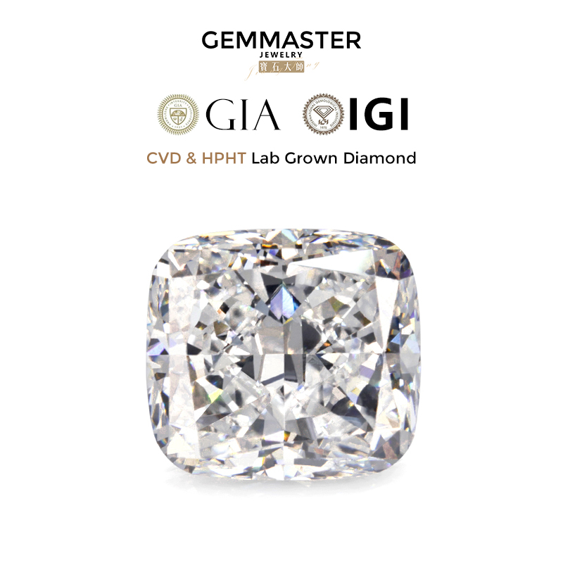 Cushion Lab Grown Diamond With GIA or IGI certificate D E F VVS Loose Lab Diamond 1ct 3ct 5ct 3EX CVD Lab Diamond