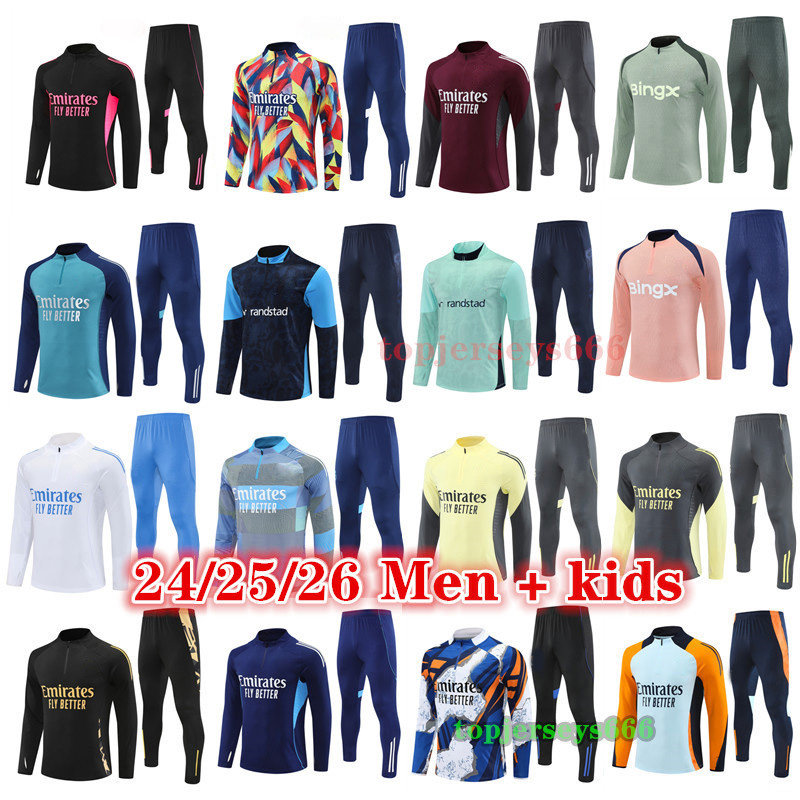 25 26 soccer tracksuit Men and kids kits 2025 2026 football tracksuit training suit jogging Survetement football chandal futbol tuta