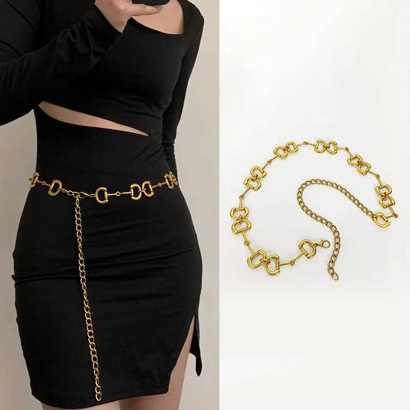 Designer Gold D Metal Belt Womens Fashion Belt High end Luxury Brand Gothic Punk Y2K Jeans Belt Y250419