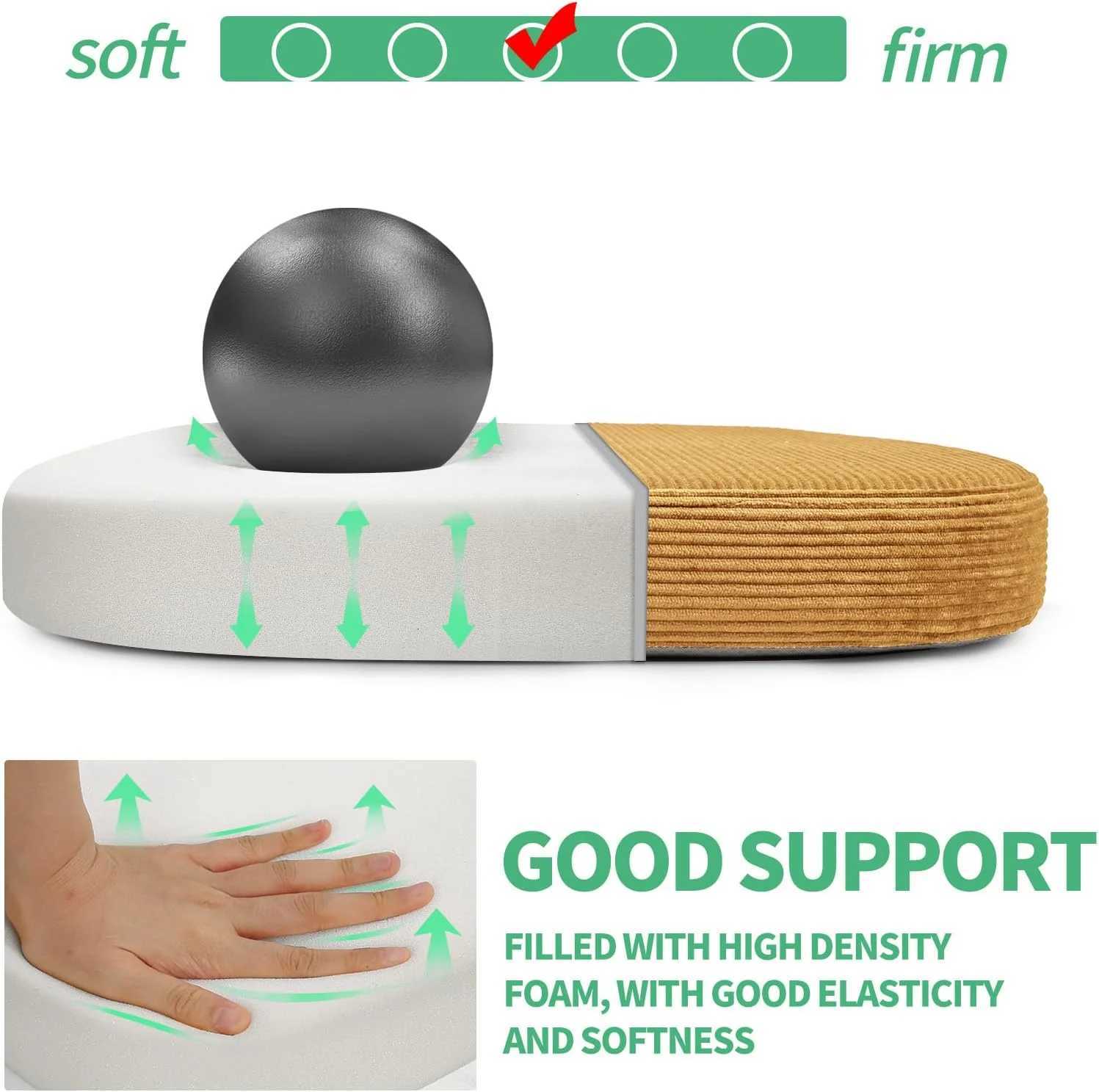 Washable Chair Cushion with Straps Horse Shape Dining Chair Seat for Home Office Seat Cushions Linen Fabric with Removable Cover C251121