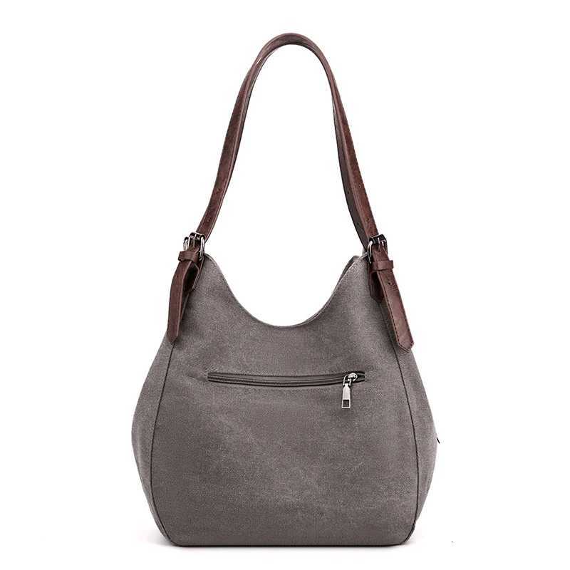 Canvas patchwork Female Top-Handle Bag Women Shoulder Bag Vintage Ladies Commuting HandbagsT251121