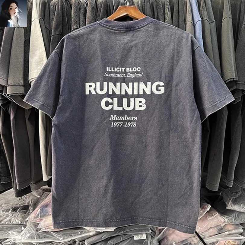 Ws ahed Running Club T-shirt 2024 Summer Mens Best Quality Casual Oversized Short SLeeve Top Tee X250421